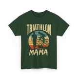 Mama Biker Triathlon Mom T-Shirt - Forest Green