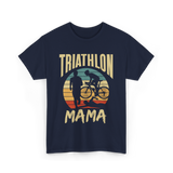 Mama Biker Triathlon Mom T-Shirt - Navy