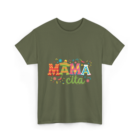 Mama Cita Cinco De Mayo Fiesta T-Shirt - Military Green