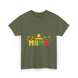 Mama Fiesta Celebration T-Shirt - Military Green