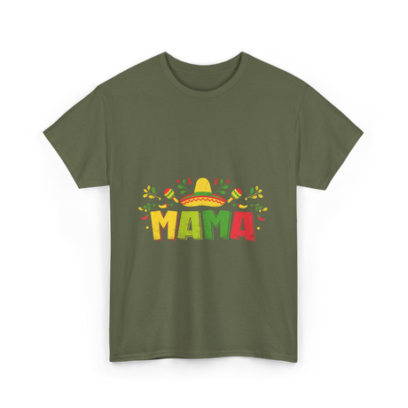 Mama Fiesta Celebration T-Shirt - Military Green