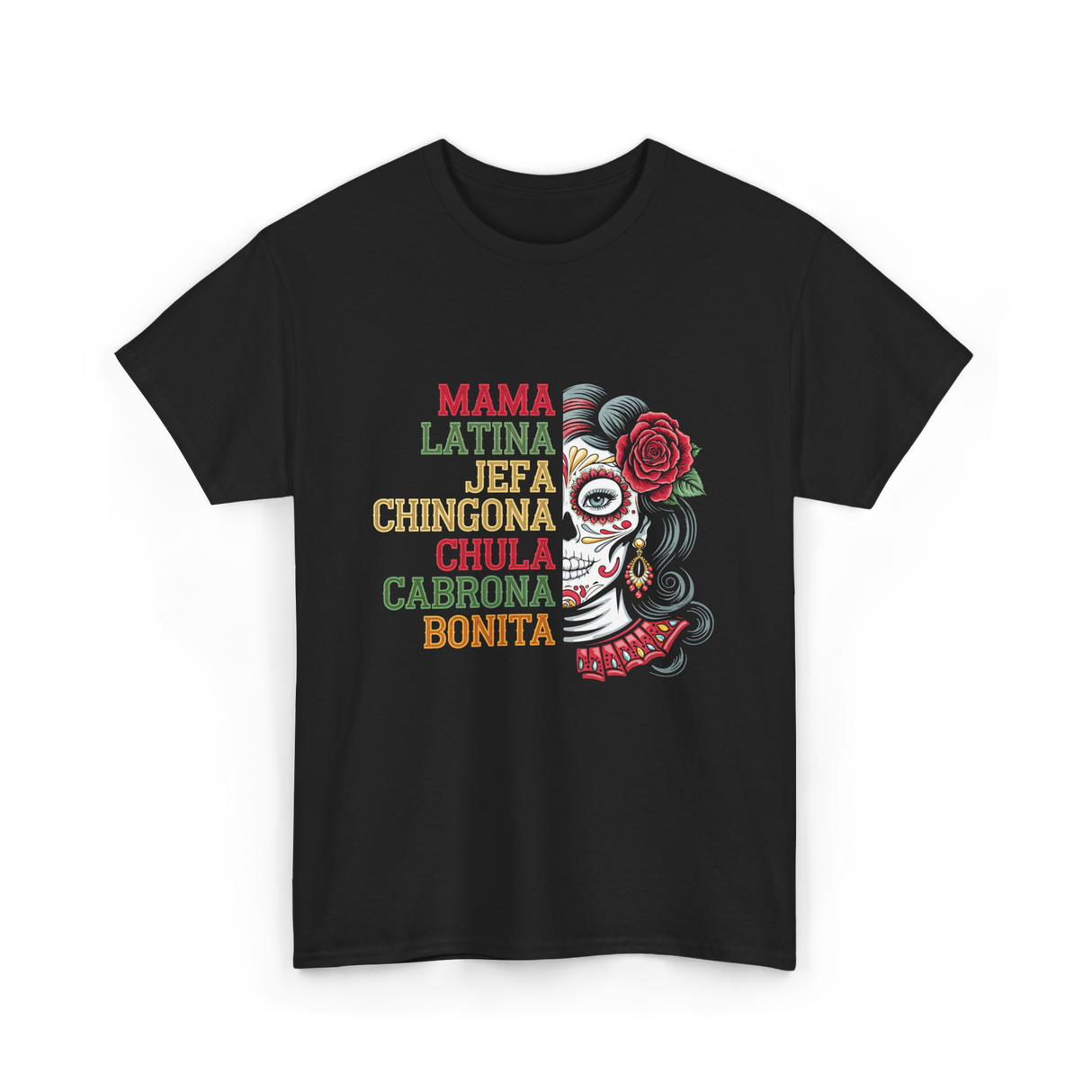 Mama Latina Chingona Mexican T-Shirt - Black