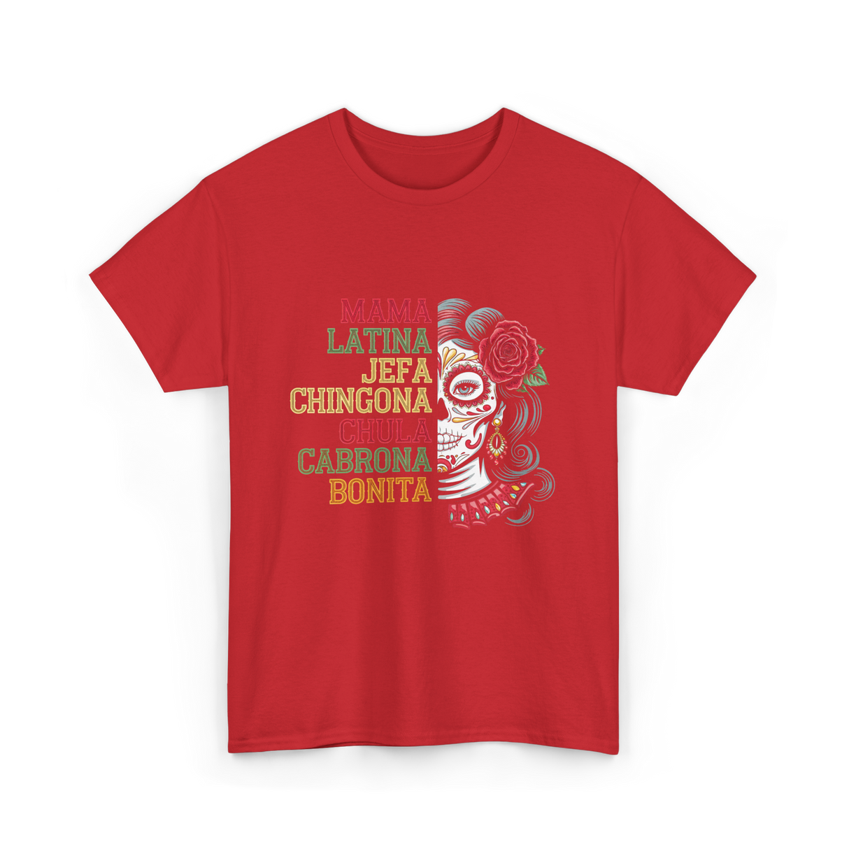 Mama Latina Chingona Mexican T-Shirt - Red