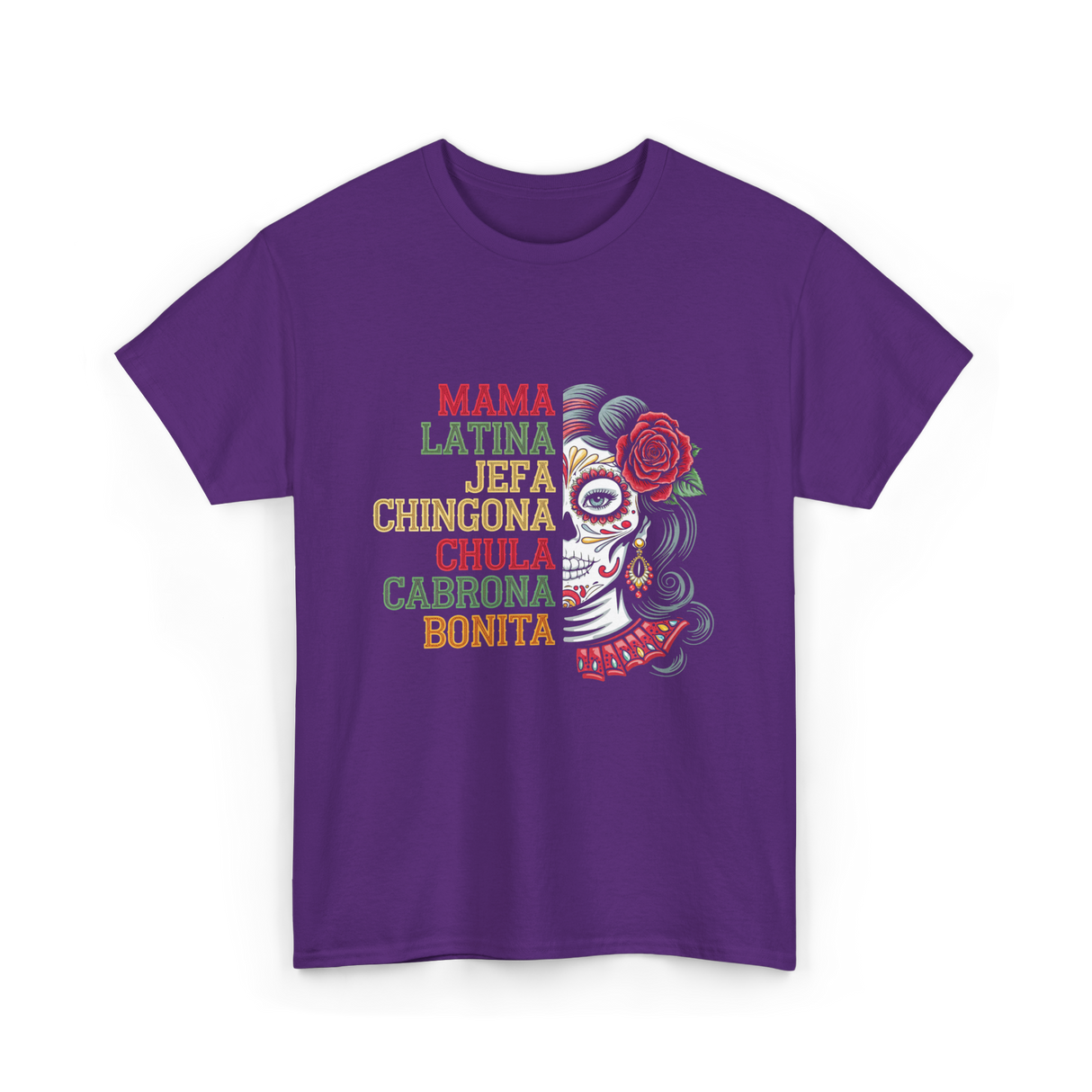 Mama Latina Chingona Mexican T-Shirt - Purple