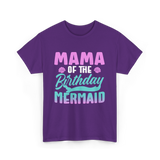 Mama Mermaid Party Mom T-Shirt - Purple