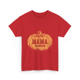 Mama Pumpkin Halloween Pumpkin T-Shirt - Red