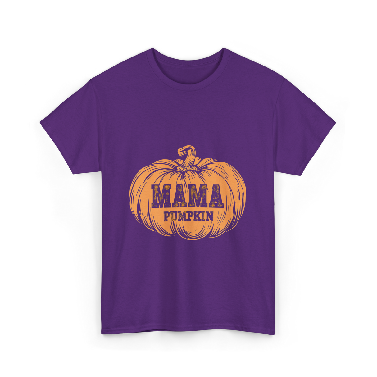 Mama Pumpkin Halloween Pumpkin T-Shirt - Purple