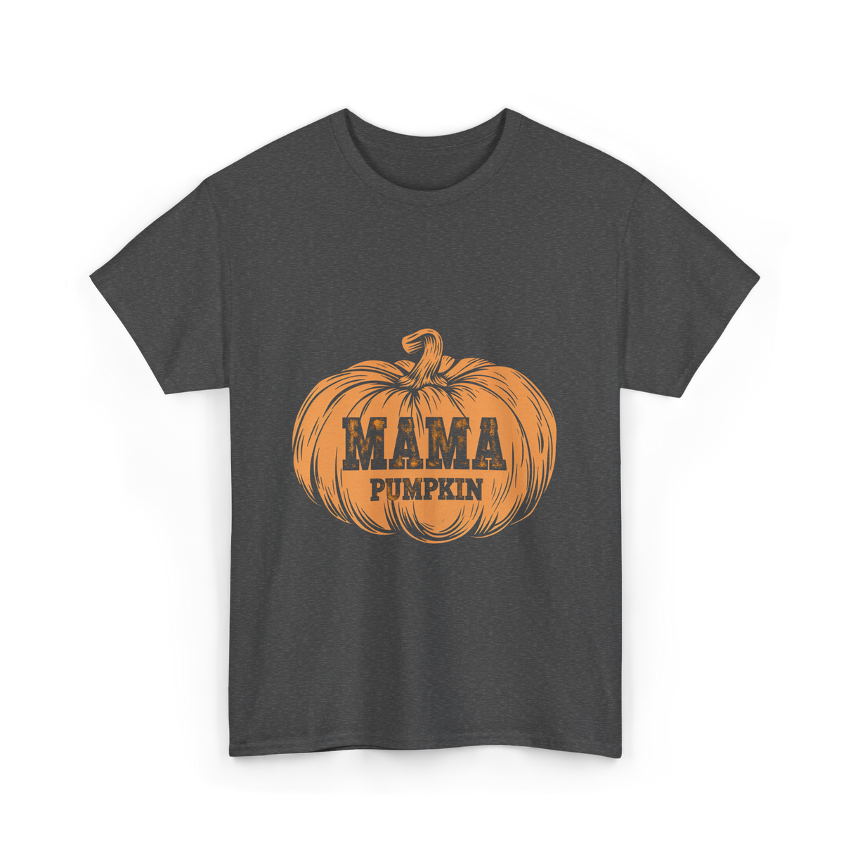 Mama Pumpkin Halloween Pumpkin T-Shirt - Dark Heather