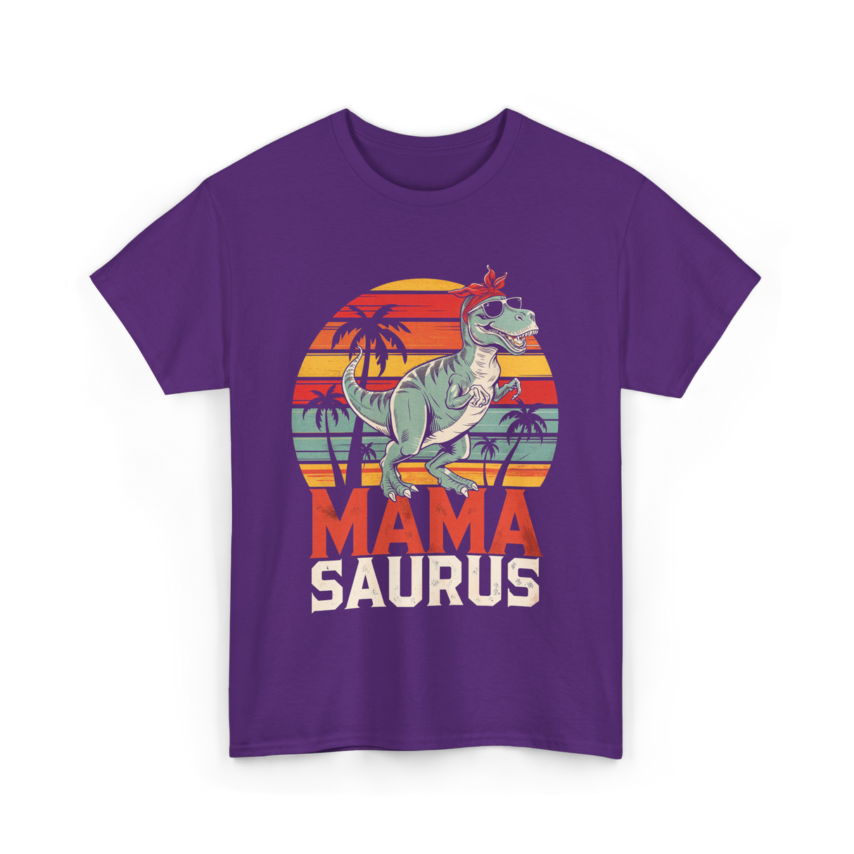 Mama Saurus Dinosaur T-Shirt - Purple