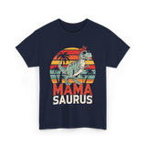 Mama Saurus Dinosaur T-Shirt - Navy