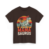 Mama Saurus Dinosaur T-Shirt - Dark Chocolate