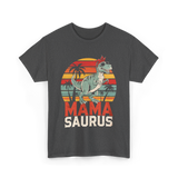 Mama Saurus Dinosaur T-Shirt - Dark Heather