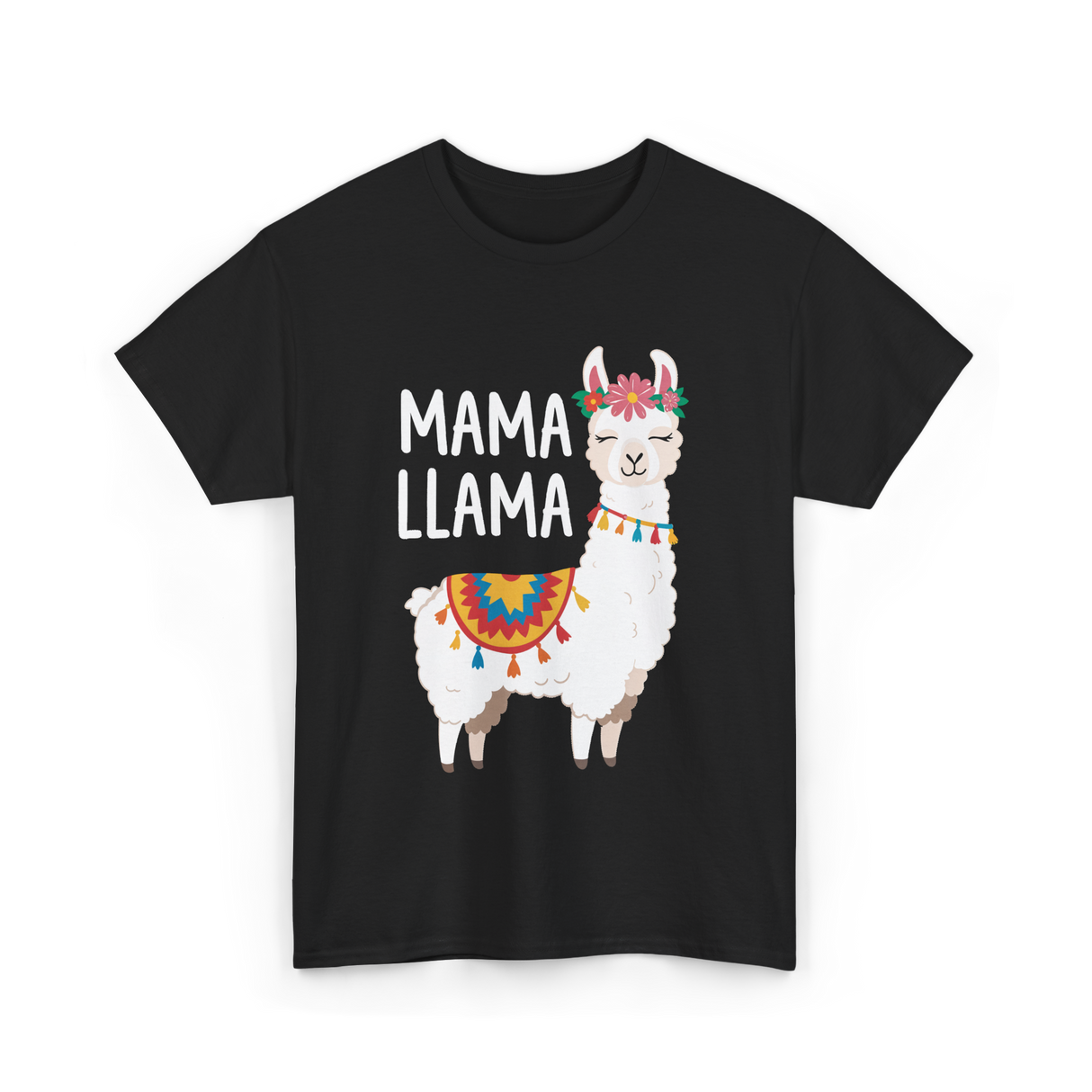 Mama Llama T-Shirt - Black