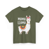 Mama Llama T-Shirt - Military Green