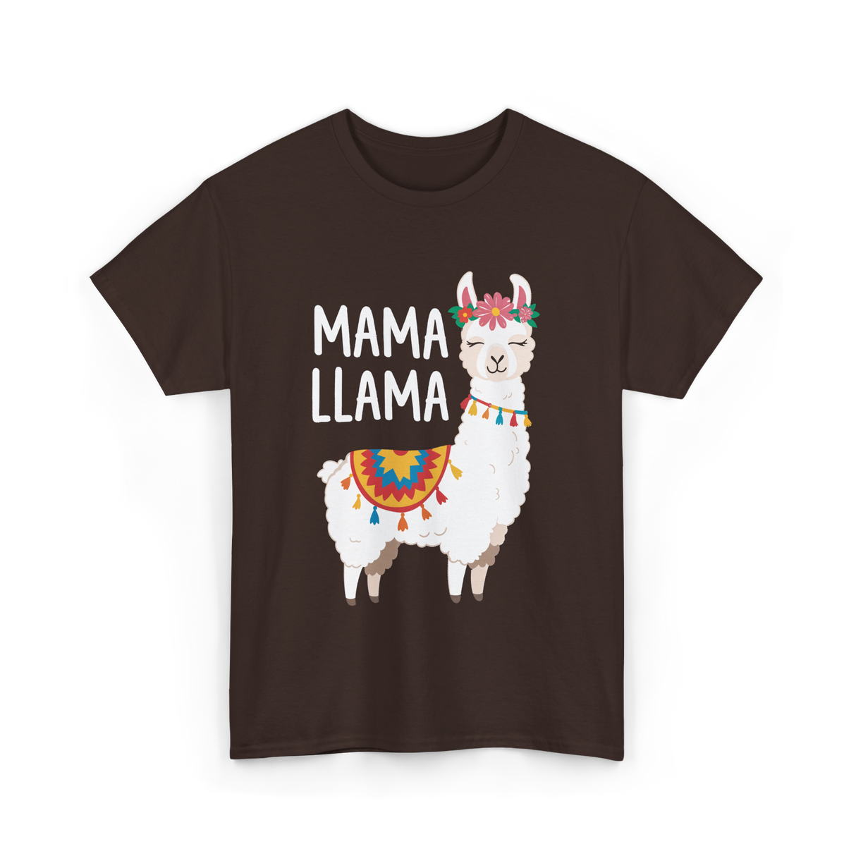 Mama Llama T-Shirt - Dark Chocolate