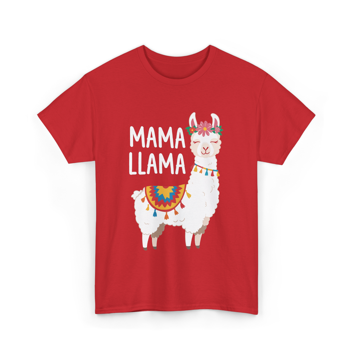 Mama Llama T-Shirt - Red