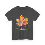 Maple Leaf Autumn Tree Fall T-Shirt - Dark Heather