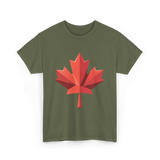 Maple Leaf Canada Day Maple Leaf T-Shirt - Military Green