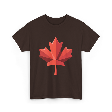 Maple Leaf Canada Day Maple Leaf T-Shirt - Dark Chocolate