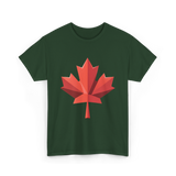 Maple Leaf Canada Day Maple Leaf T-Shirt - Forest Green