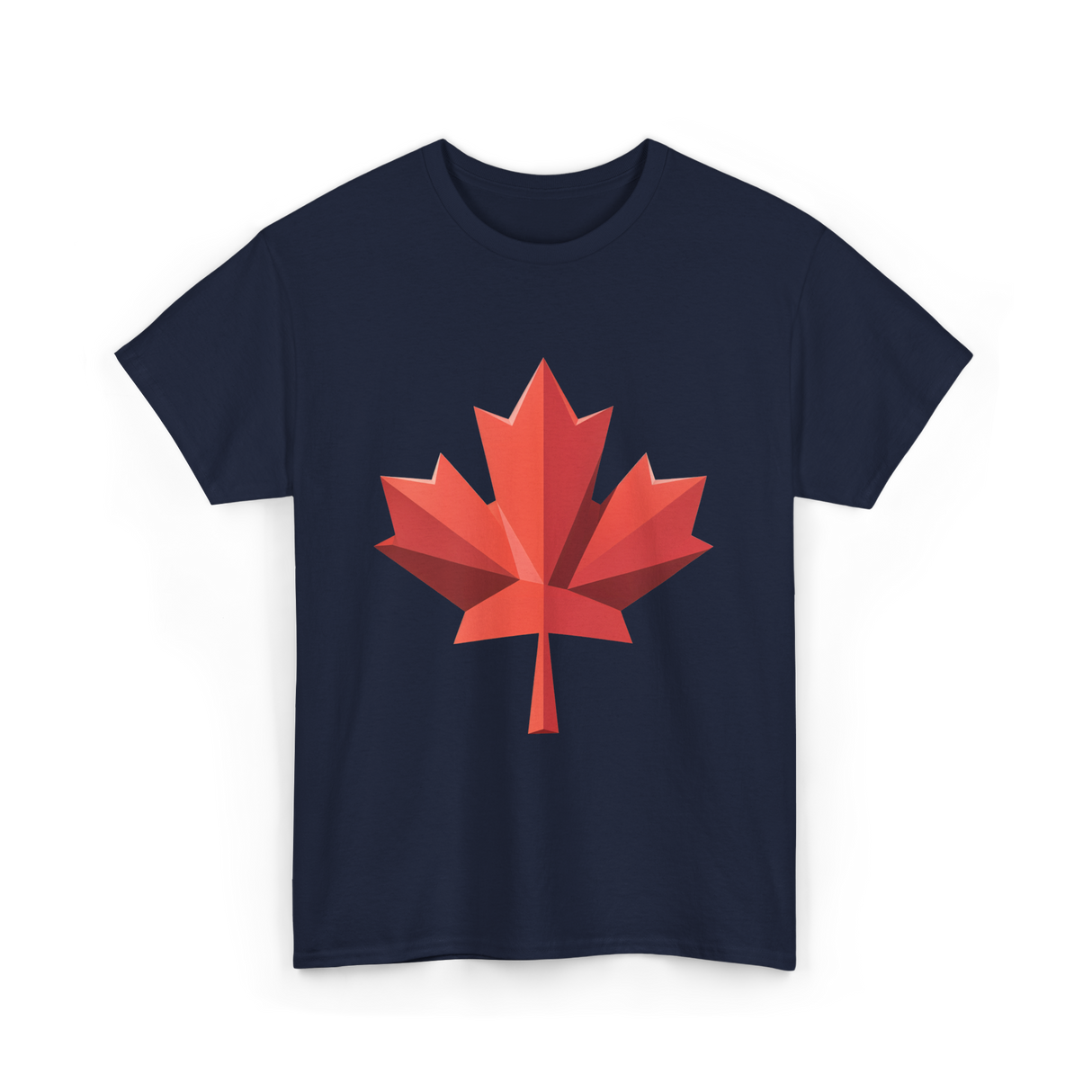 Maple Leaf Canada Day Maple Leaf T-Shirt - Navy