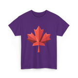 Maple Leaf Canada Day Maple Leaf T-Shirt - Purple