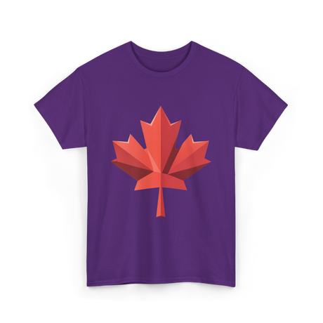 Maple Leaf Canada Day Maple Leaf T-Shirt - Purple