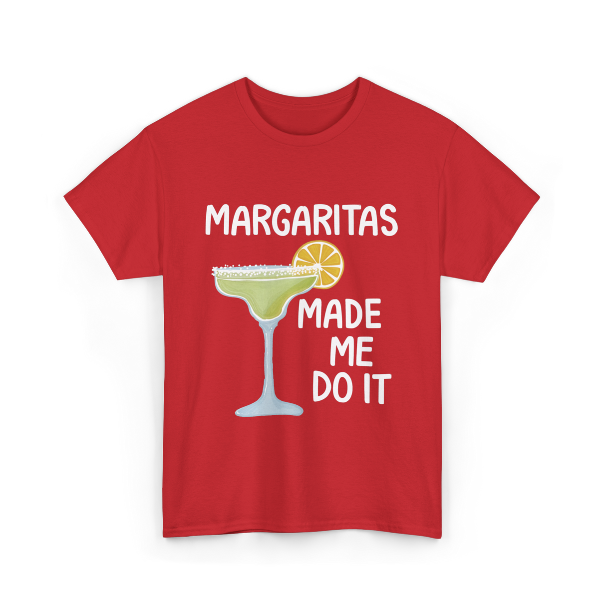 Margaritas Made Me Do It Cocktail T-Shirt - Red