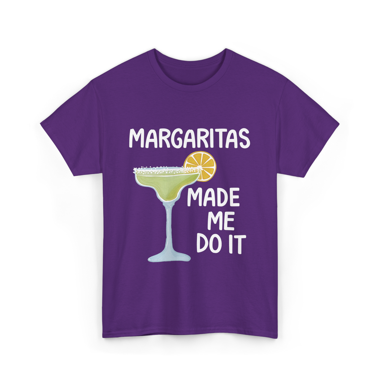 Margaritas Made Me Do It Cocktail T-Shirt - Purple