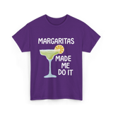 Margaritas Made Me Do It Cocktail T-Shirt - Purple