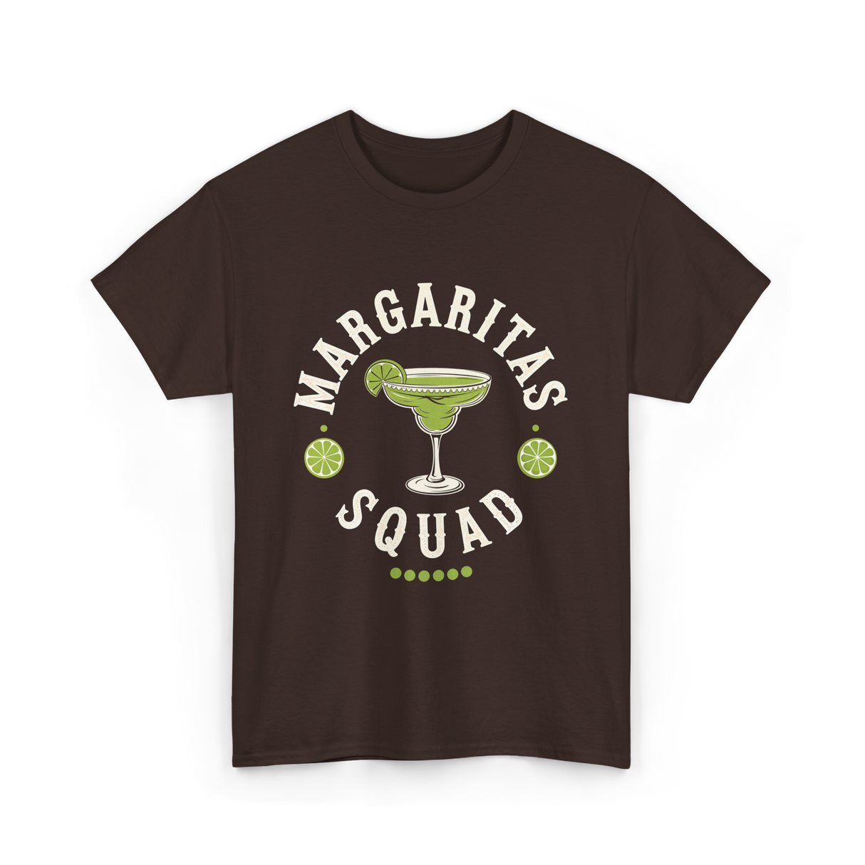 Margaritas Squad Lime Drinkers T-Shirt - Dark Chocolate