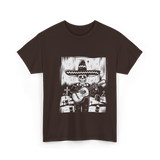 Mariachi Skeleton Dia De Los Muertos T-Shirt - Dark Chocolate