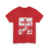 Mariachi Skeleton Dia De Los Muertos T-Shirt - Red