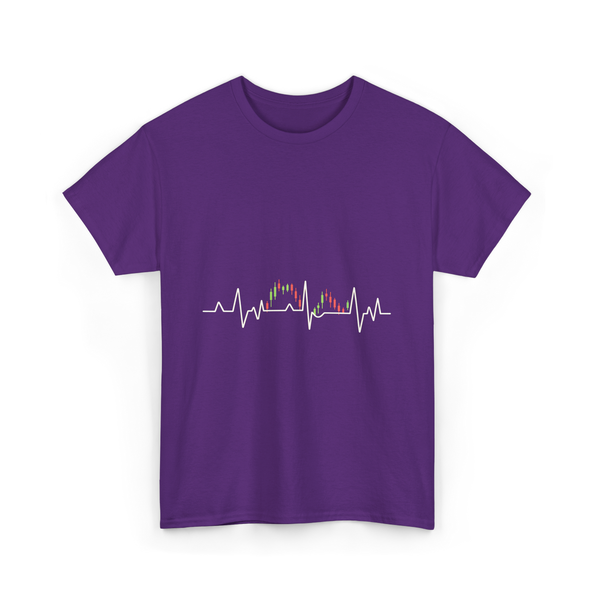 Market Pulse Trading Chart T-Shirt - Purple