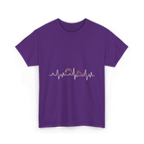 Market Pulse Trading Chart T-Shirt - Purple