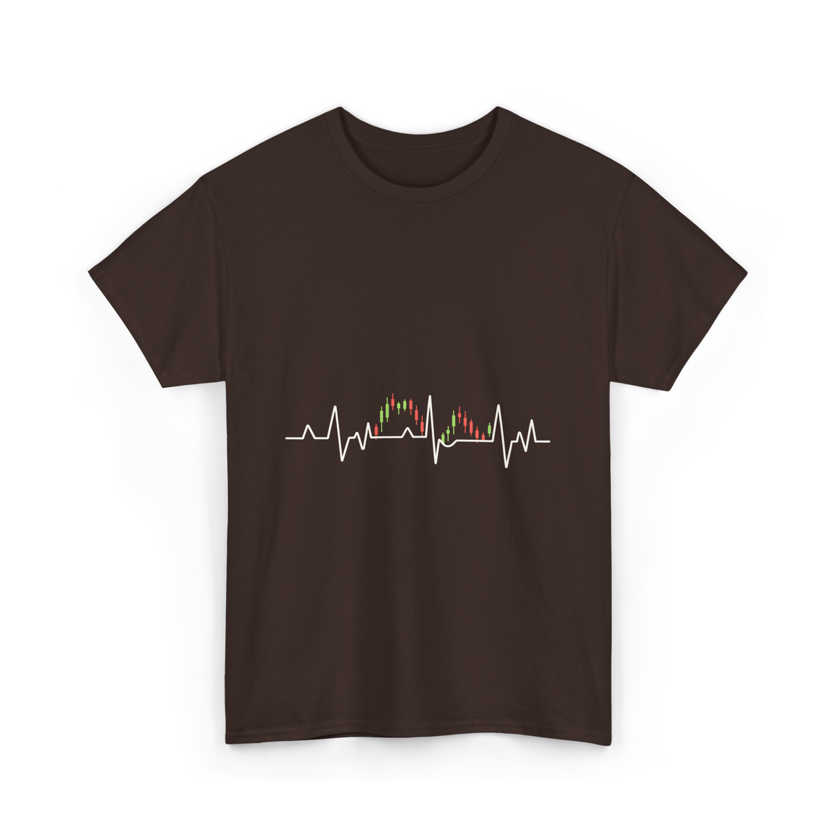 Market Pulse Trading Chart T-Shirt - Dark Chocolate