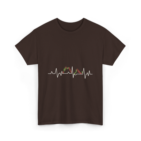 Market Pulse Trading Chart T-Shirt - Dark Chocolate