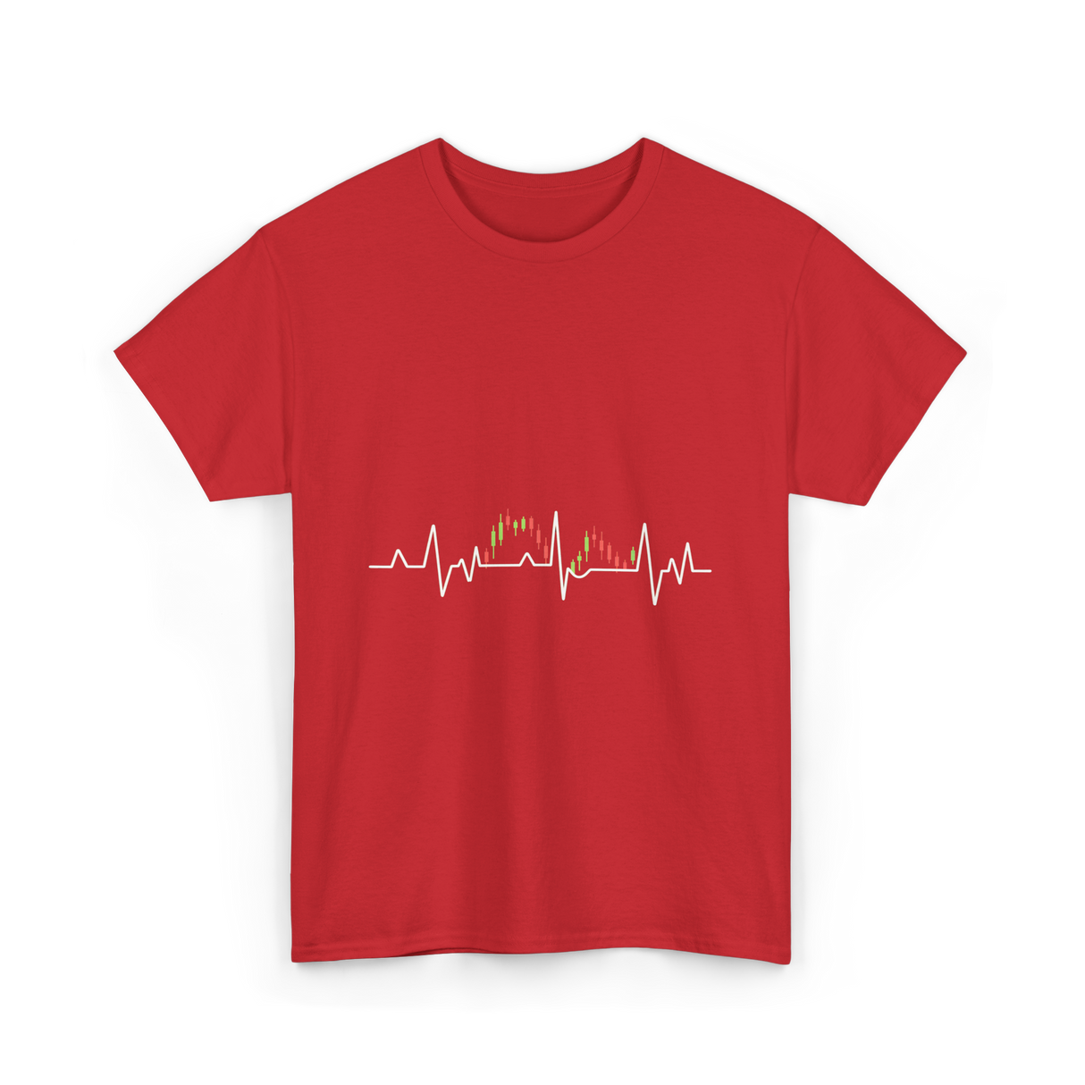 Market Pulse Trading Chart T-Shirt - Red