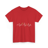 Market Pulse Trading Chart T-Shirt - Red