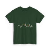 Market Pulse Trading Chart T-Shirt - Forest Green