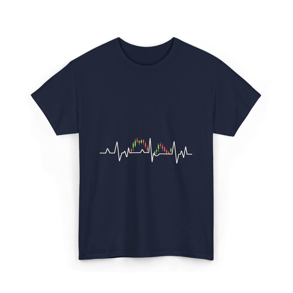 Market Pulse Trading Chart T-Shirt - Navy