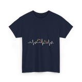 Market Pulse Trading Chart T-Shirt - Navy