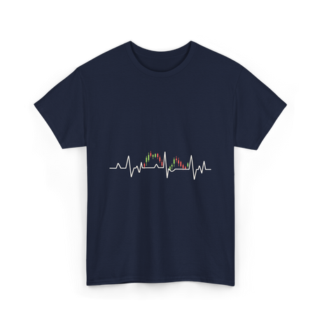 Market Pulse Trading Chart T-Shirt - Navy