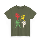 Martial Arts Fighters Karate T-Shirt - Military Green