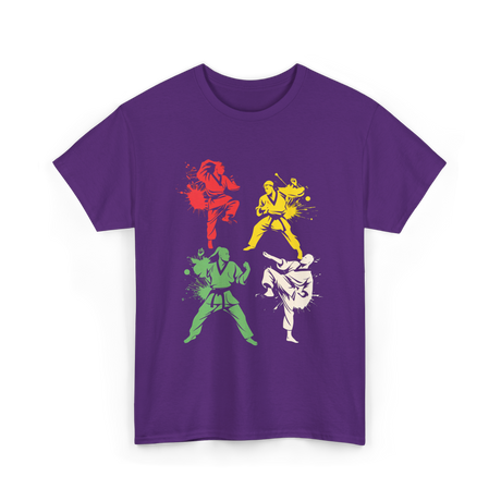 Martial Arts Fighters Karate T-Shirt - Purple