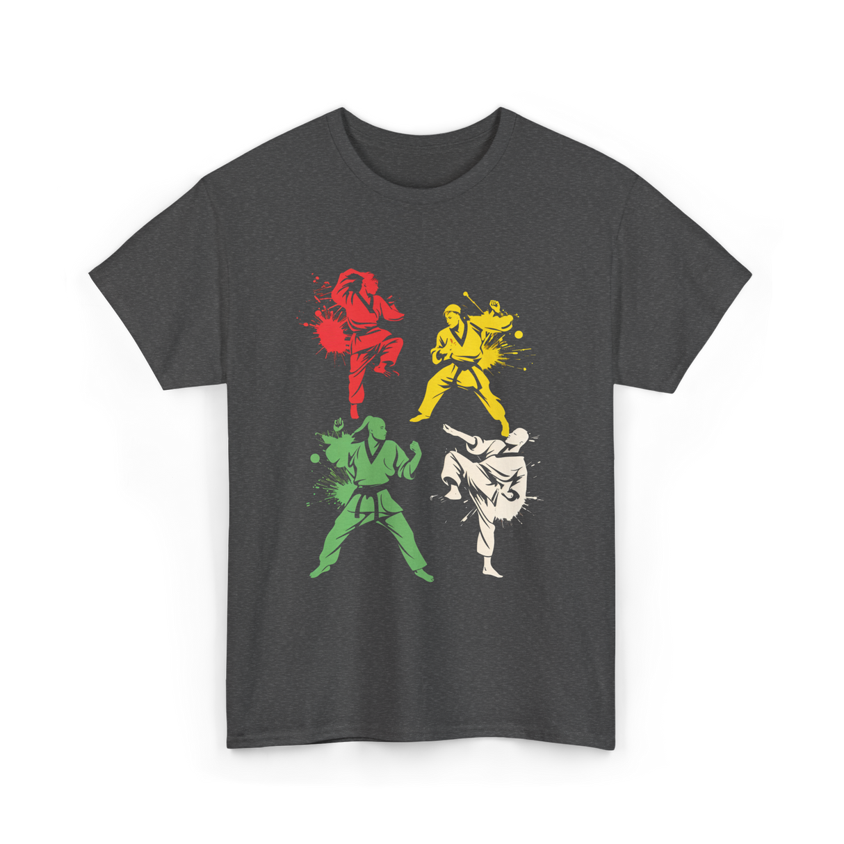 Martial Arts Fighters Karate T-Shirt - Dark Heather