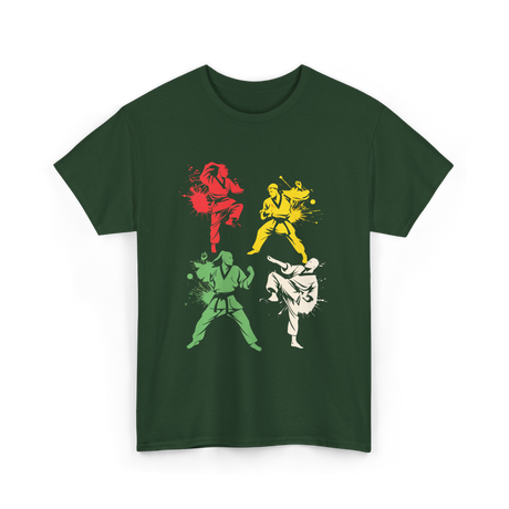 Martial Arts Fighters Karate T-Shirt - Forest Green