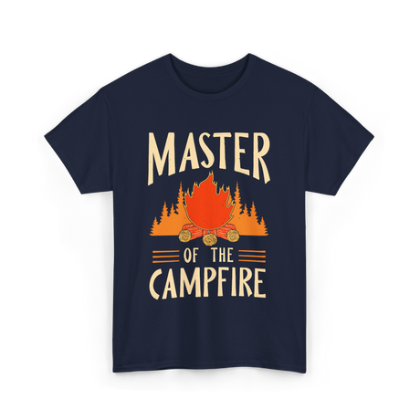 Master Of The Campfire Camping T-Shirt - Navy