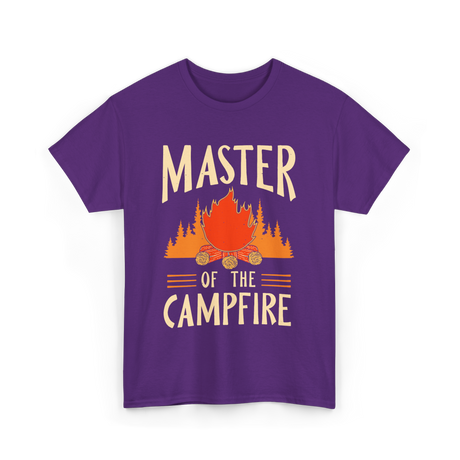 Master Of The Campfire Camping T-Shirt - Purple