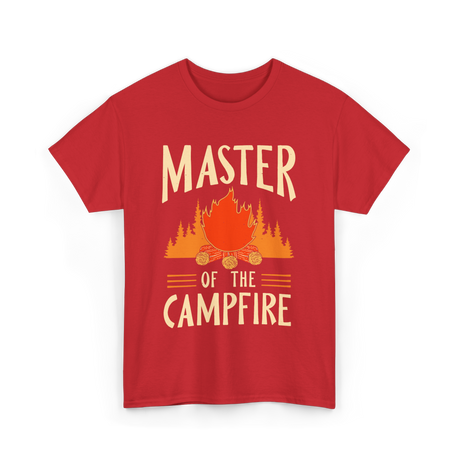 Master Of The Campfire Camping T-Shirt - Red